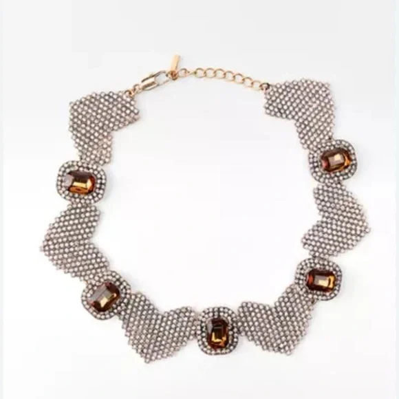 Nwt- zara- rhinestone heart earrings (matching necklace available) - Picture 5 of 5